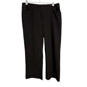 Alfani Sexy Black Business Casual Dressy Office Straight Leg Trouser Pants 12S